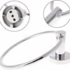 Towel Rings for Bathroom, Hand Towel Ring, Round Hanger Contemporary Style Bathroom, Accessories for Bathroom, Hotel, Toilet (Silver)