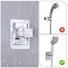 Thinp Shower Head Holder, 360° Adjustable Holder Strong Paste Bracket Universal Wall Mount Replacement Removable Suction Cup Bathroom, Silver (Th