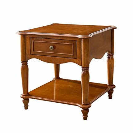 FRDTSG American Solid Wood Side Corner Corner Living Room Sofa Side Cabinet Simple Table Bedside Table Locker Walnut Small Coffee