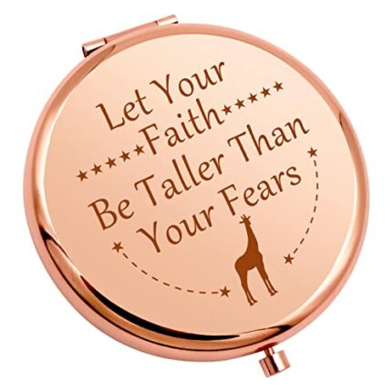 Giraffe Lover Inspirational Gift for Girls Compact Mirror Giraffe Lovers Gift for Women Kids Daughter Friend Sister Niece Motivation Gift Birthda