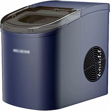 countertop ice machine Countertop Portable Ice Maker, 44lbs/24H, 9 Ice Cubes in 6 Mins, Electric Ice Making Machine with Ice Scoop and Basket, fo
