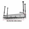 PIBM Stylish Simplicity Wine Rack Wine Rack Adjustable Height, Ceiling Mounted Hanging Wine Bottle Holder Metal Iron Wine Glass Holder High Cup H