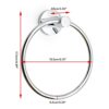 Towel Rings for Bathroom, Stainless Steel Holder Hand Towel Ring Hanging ​Round Hanger Polished Chrome Contemporary Style Bathroom Accessories fo