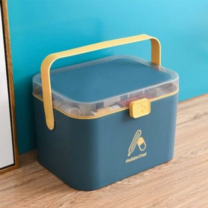 Medicine Box,Medical Box Storage Box First Aid Kit-Family First Aid Box Portable Diagnostic Medicine Box,Multilayer Pill Chest Storage Organizer