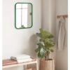AOAOPQ 45x65 cm Green Wall Bathroom Mirror Horizontal Vertical for Vanity Rectangle Large Bathroom Mirror Vanity Mirror Anti Rust Hangs Horizonta