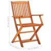 vidaXL 8x Folding Garden Chairs Outdoor Patio Terrance Backyard Furniture Wooden Foldable Dining Dinner Chair Seat Solid Eucalyptus Wood