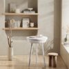 TAMITO Coffee Table Living Room Tables Bluetooth Speaker with Wireless Charger and USB Charging Stand Smart Side Table, Charging Base Bedside Tab