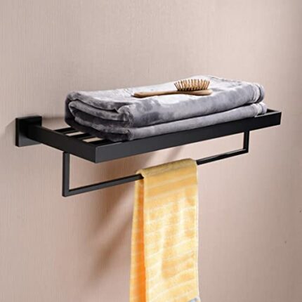 HIGOH Towel Racks,Bathroom Towel Rack Wall Mounted Towel Holder,Bathroom Hardware Bath Towel Rail Rack Bar Shelf,Towel Holder,Bathroom Accessorie