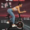 Exercise Bike, Sovnia Indoor Cycling Bike Stationary Bikes with iPad Holder, LCD Monitor and Comfortable Seat Cushion-150kgs Weight Support