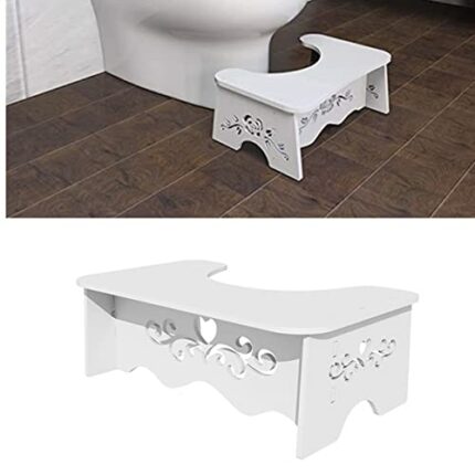 RUITASA Poop Stool Adult Toilet Stool, Poop Stool Adult Toilet Stool, Foldable Poop Stool for Bathroom for Toddler and Adult Bathroom Stool(White