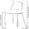 dining chair Kitchen Dining Room Furniture Chairs Dining Chairs Set Of 4 PU Leather High Back Soft Seat Retro Lounge Chairs Carbon Steel Frame Li