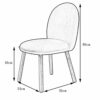 WALNUT Dining Chairs Kitchen Chairs Modern Dining Room Side Chairs with Fabric Cushion Seat Back, Mid Century Living Room Chairs