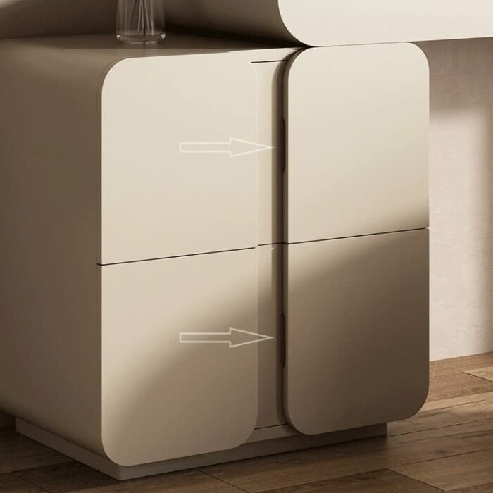 n/a Dressing Table with Stool and LED Extension 6 Drawer Bedroom Furniture Vanity Table