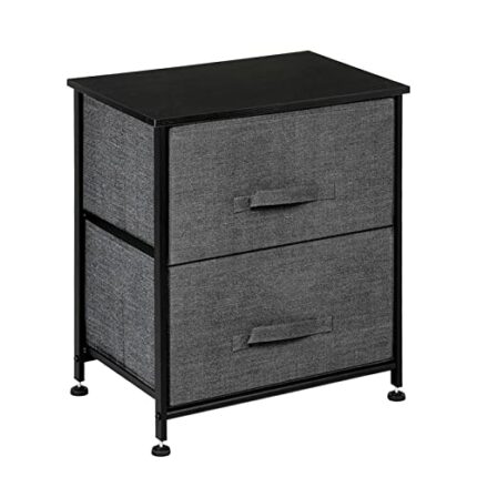 FGHOEV 2 Drawers Nightstand Multi-layer Jewelry Box Organizer Makeup Storage Box Cabinet Container Drawer Organizer for Home Bedroom