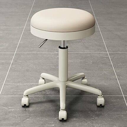 FEHUN Stools,Roll Stool Swivel Seat Work Chair Height Adjustable 360 ° Rotatable Workshop Cosmetic Stool for Beauty,Hair,Massage Salon, Lab, Kitc