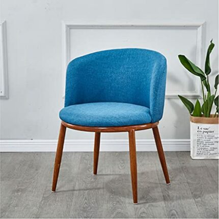 TFIIEXFL Dining Room Chairs Nordic Style Dining Table With Chairs Set Furniture Cotton Linen Solid Wood Hotel Kitchen Restaurant Stool (Color : W
