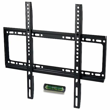 Fixed TV Wall Bracket for Most 26-60 inch TVs, Ultra Slim TV Wall Mount with VESA 75x75-400x400mm for Flat Curved TVs up to 40kg, Fischer Anchor