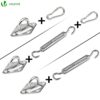 VOUNOT Sun Shade Sail Fixing Kit, 24 pcs Heavy Duty Stainless Steel Hardware Set for Triangle Square Rectangle Sail Canopy Installation