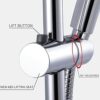 Nicoone Hand Shower Bracket,Adjustable ABS Shower Rail Head Slider Clamp Holder Bracket for a Standard 19mm Round Shower Riser Rail