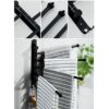 Towel Shelf,Wall Mounted Towel Rail,Towel Holder,Towel Rack,Black Stainless Steel Swing Out Towel Bar,Towel Racks for Bathroom or Kitchen, Metal