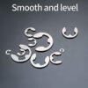 200 Pcs U-Clip Circlip Assortment Kit, Stainless Steel U-Clips Set, 10 Sizes Internal & External Snap Retaining Rings - M1.5/M2/M3/M4/M5/M6/M7/M8