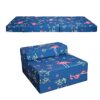BYBYME Fold Out Guest Chair Z Bed Futon Sofa Comfortable Supreme Quality Foam for Adult and Kids Lounger Mattress (Star Moon)