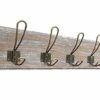 WRIGHTMART Rustic Wooden Coat Rack, Wall Mounted 5 Hook, Home Wall Décor, for Entryway, Kitchen, Bedroom, Bathroom, Hat, Towel, Backpack Hanger,