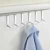 WENKO 4214062100 Clothes / door coat hook, set of 6, stainless steel, glossy