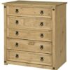 Corona 5 Drawer Chest of Drawers Mexican Solid Pine