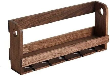 PIBM Wooden Wine Rack Wine Glass Bottle Goblet Cup Storage Display Shelf Home Bar Office Hotel Simple Decor J119
