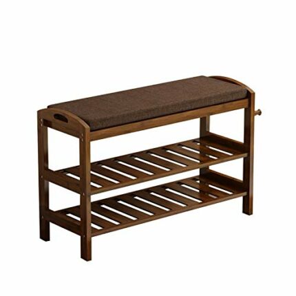 TJLSS Simple Shoe Bench Shoe Cabinet Solid Wood Simple Multifunctional Shoe Bench (Size : 61cm length)