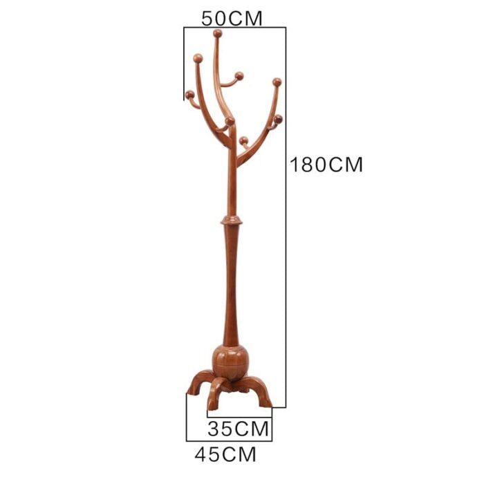 DSHGDJF Entrance Bedroom Clothes Hanger Standing Coat Rack Foot Hats Wooden Hall Rack Floor Design Furniture (Color : White)