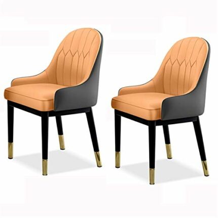 Kitchen Dining Room Furniture Chairs Dining Chairs Set Of 2 Water Proof Leather Side Chair With Metal Legs Kitchen Living Room Lounge Counter Cha