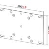 Transmedia HA2L 75/100 VESA Adaptor, silver