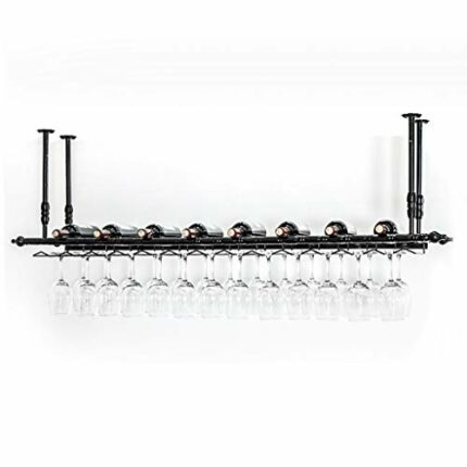 Ceiling Stylish Simplicity Wine Bottle Rack Stylish Simplicity Industrial Metal Retro Stylish Simplicity Down Home Glass Goblet Rack Kitchen Cutl