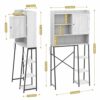 UROSULO Over The Toilet Storage Cabinet, Over The Toilet Storage Shelf with Toilet Paper Holder, Bathroom Organizer Over Toilet Storage, Space-Sa