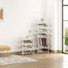 Vockot Small Shoe Rack 6-8 Pairs Sturdy Shoe Shelf 4-Tiers Narrow Stackable Shoe Organizer,Lightweight Kids Shoe Racks for Entryway, Doorway and