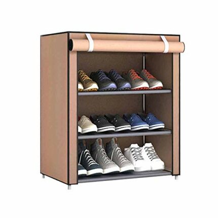 EYHLKM Simple Shoe Rack Multi-layer Dust-proof Household Shoe Rack Dust Resistance Lattices Non-Woven Fabric Shoe Rack (Color : D)