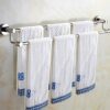 Bathroom Bathroom Shelf Double Bar Towel Rack Storage Rack Kitchen Cloths Hanger Tower -Resistant Shower Holder - Silver Tower Hanger/50Cm