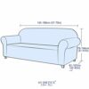subrtex Jacquard Stretch Sofa Cover Polyester Fabric Slipcovers for Couch, Armchair, Recliner, Machine Washable (2 Seaters, Cream)