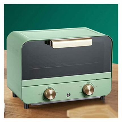 KKYKP Electric mini Oven Multi-function Stainless Steel with Timer Bake Broil Includes Baking Pan and Rack toaster pizza (Color : Green, Size : 2