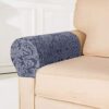 Sxspace 1 pair Stretch Armrest Covers Soft Sofa Armrest Covers Jacquard Spandex Arm Covers, Furniture Protector Covers Washable (Apricot)
