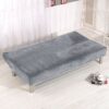 Velvet Plush Armless Sofa Slipcover,3 Seater Winter Thicker Stretch Sofa Bed Covers Furniture Protector Solid color Anti-slip Stretch Couch Cover