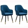 dining chair Kitchen Dining Room Furniture Chairs Kitchen Dining Chairs Living Room Armchair With Metal Legs Velvet Seat And Backrests For Living