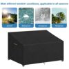 VANSHEIM 2-Seater Deep Lounge Sofa Cover Garden Outdoor Furniture Sofa Protector Outdoor Sofa Covers Waterproof 2 Seater Outdoor Rattan Sofa Cove