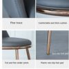 dining chair Kitchen Dining Room Furniture Chairs Modern PU Leather High Back Padded Soft Seat Dining Chair With Metal Legs Backrests For Office