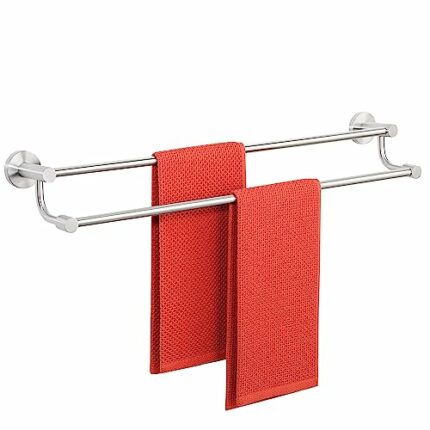 Alise Double Towel Bar,Bath Towel Holder Towel Racks for Bathroom,Wall Mount Towel Hanger SUS304 Stainless Steel 28 Inch Towel Rail,GOY4700-LS Br