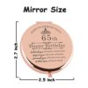 Cawnefil 65th Birthday Gifts for Women Rose Gold Compact Makeup Mirror Happy 65 Birthday Gift Ideas for Women 65th Birthday Gift for Aunt Mom Gra