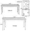 DINGZZ 6 Piece Wooden Kitchen Dining Table Set With 1 Bench And 4 Upholstered Chairs, Light Green