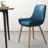 dining chair Kitchen Dining Room Furniture Chairs Kitchen Dining Chairs Set Of 4 With Artificial Leather Soft Seat And Golden Metal Legs For Livi